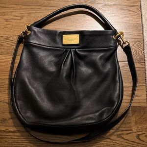 Marc Jacobs Black Shoulder Bag with Gold Hardware